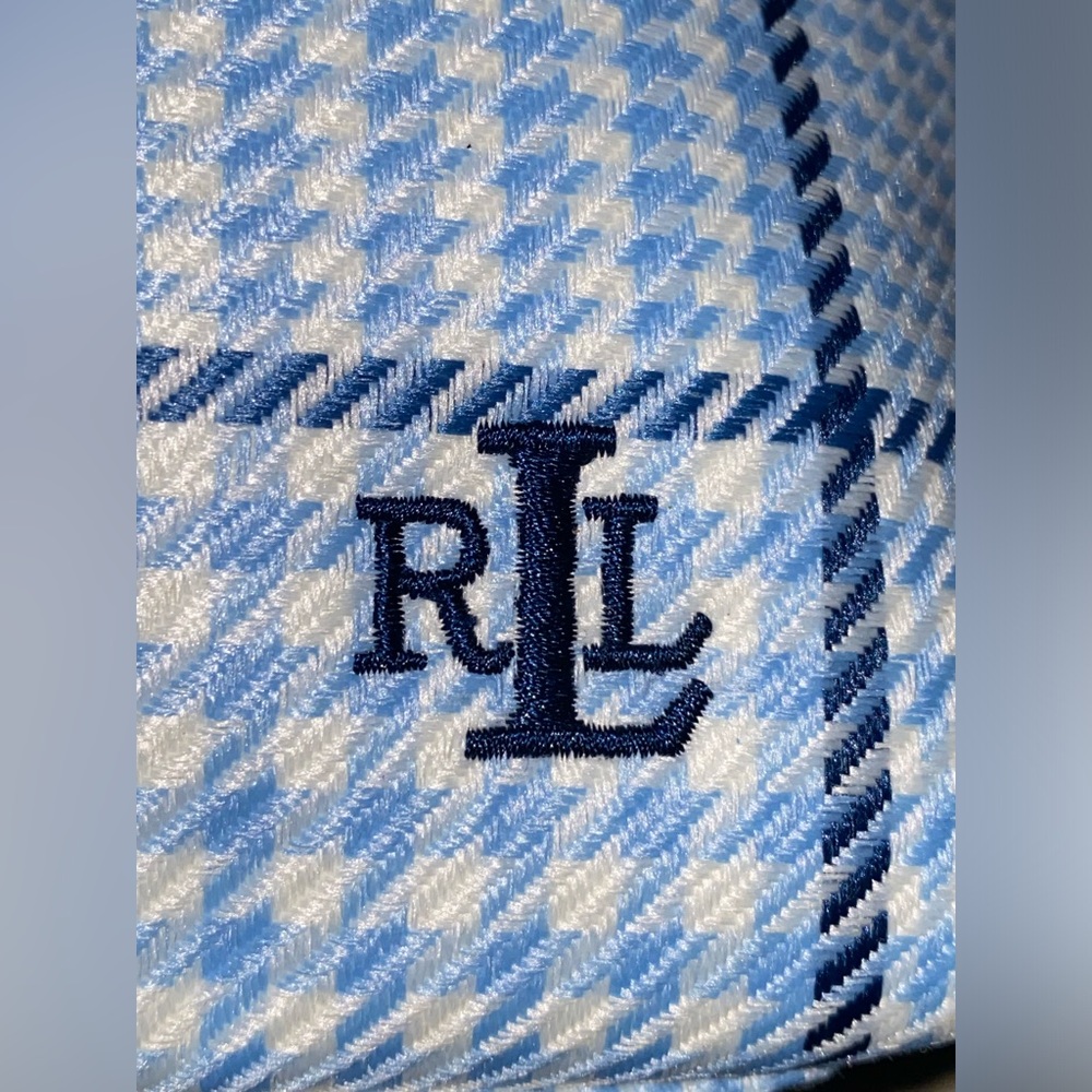 Small Lauren Ralph Lauren Hobo Plaid Blue Handbag - Picture 2 of 14